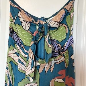 Mahina Hawaiian strapless maxi dress with peep hole tie front size s New